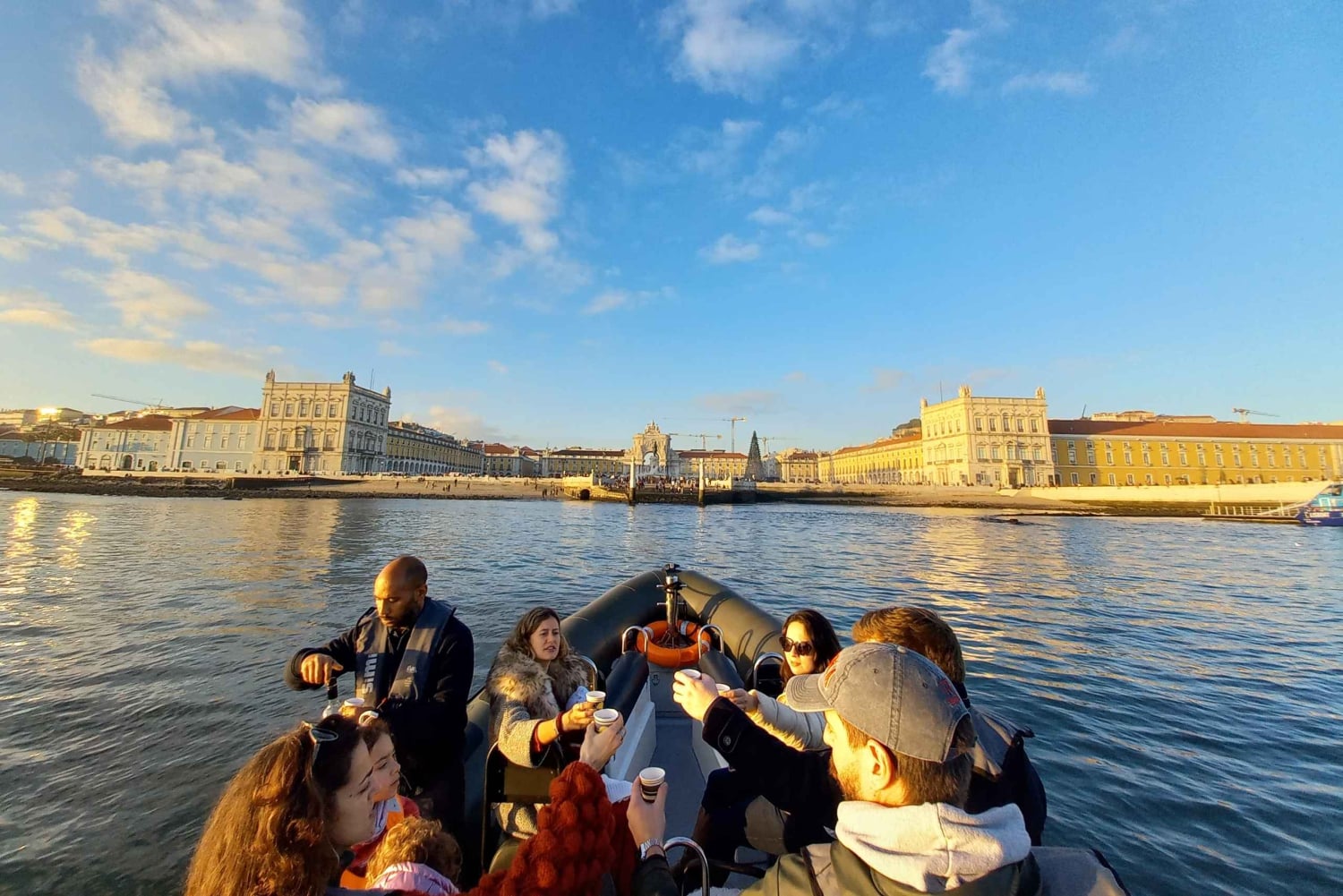 Lizbona: Wycieczka łodzią motorową o zachodzie słońca