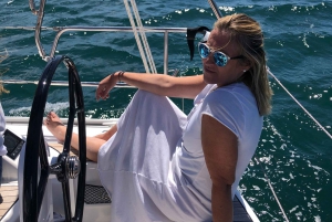 Lissabon - kryssning Tagus River Cruise, morgon, dag, solnedgång eller natt