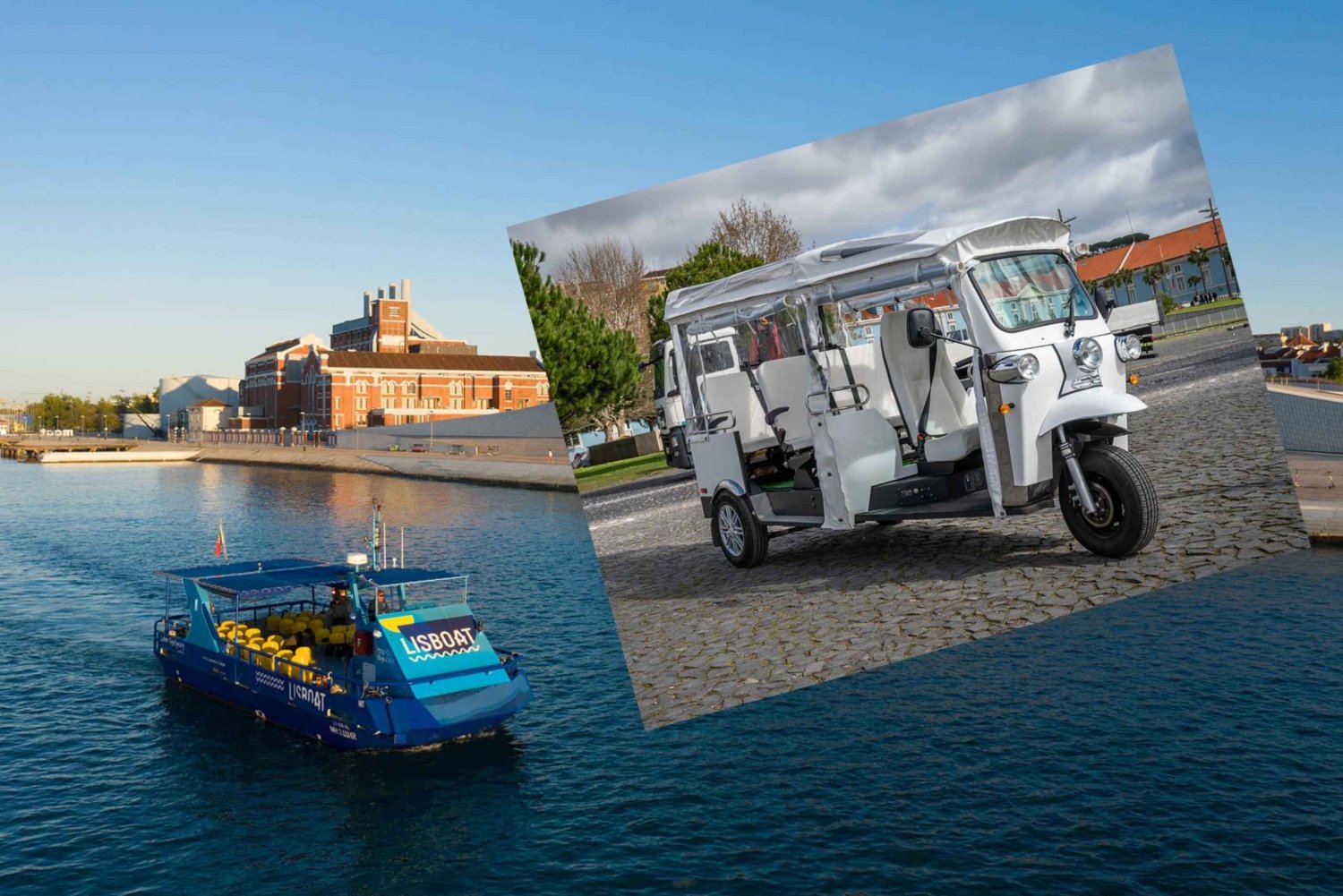 Lisbon: Tuk Tuk City Tour with a Boat Tour in River Tagus