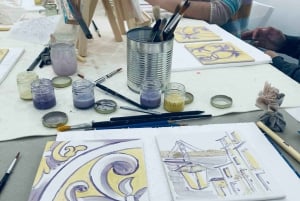 Mal din flise, og skab dit unikke værk i et kunstgalleri i Lissabon