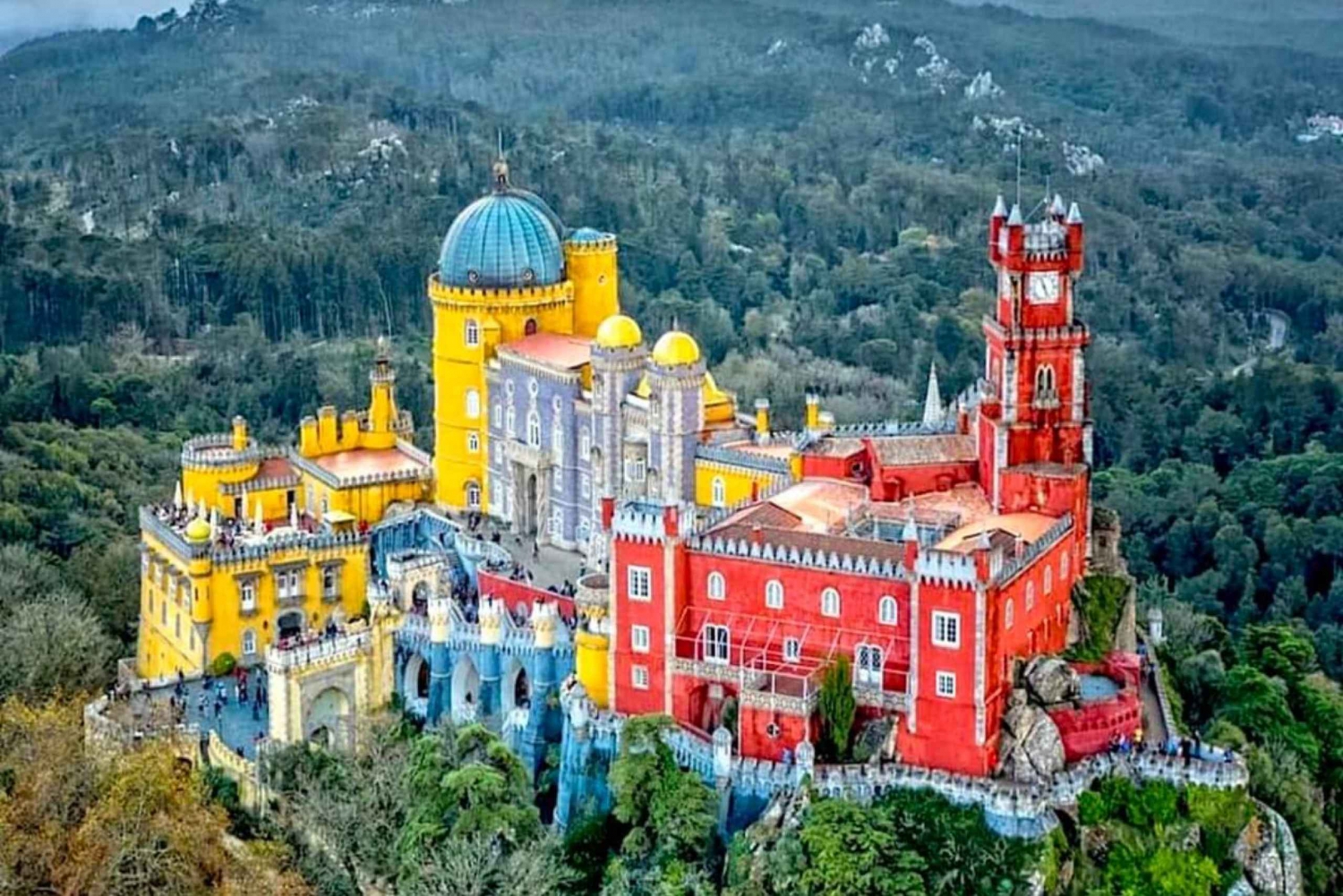 Sintra: Pena Palace. Moorish Castle. Regaleira. & Monserrate