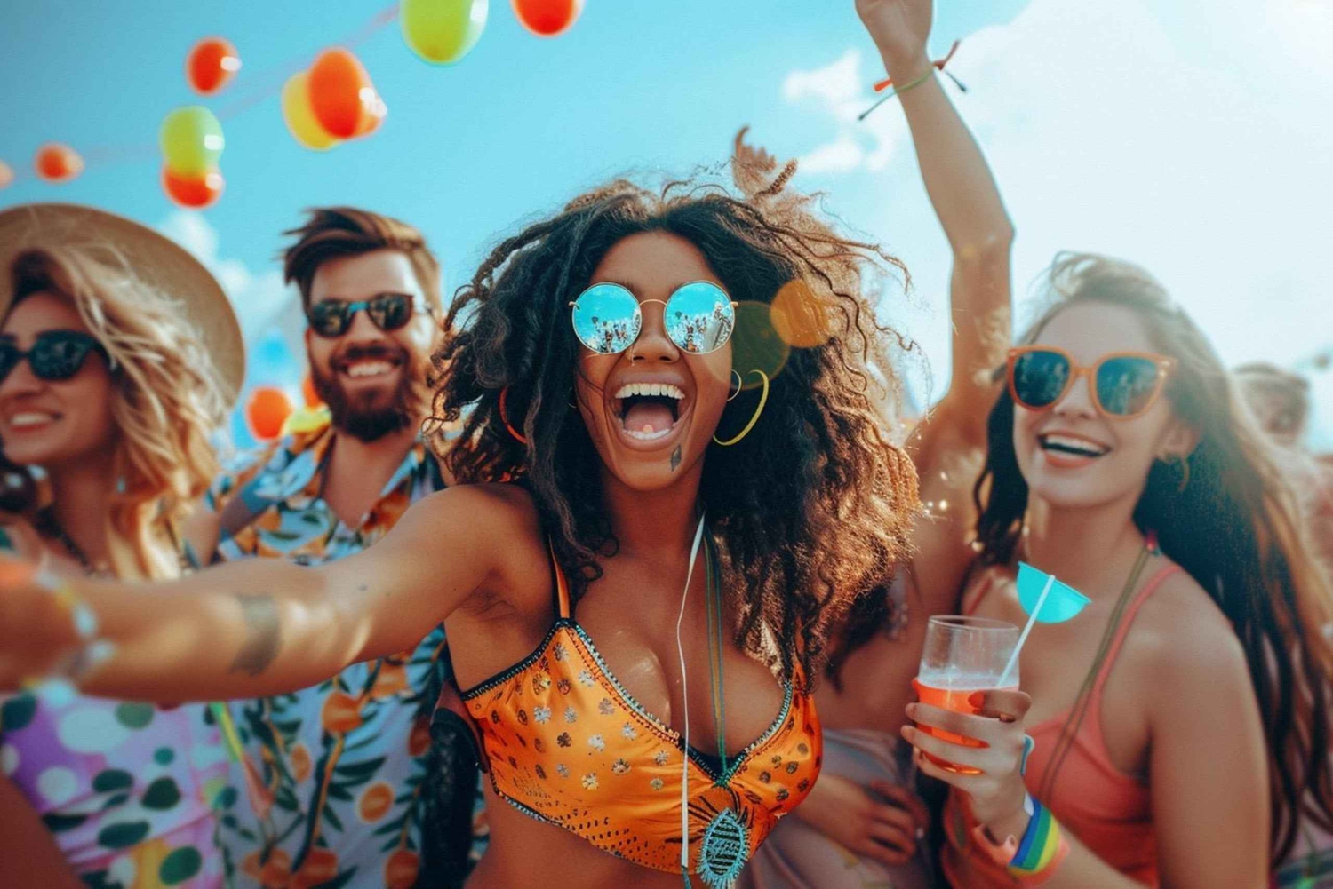 VIP Catamaran Party at Sunset with DJ and Premium Open Bar .