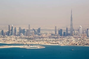 Dubai: Helicopter Flight from The Palm to The Burj Khalifa