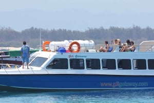 Rask båtoverføring mellom Penida og Gili Trawangan