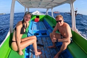 Îles Gili : Visite privée de plongée en apnée avec bateau à fond de verre.