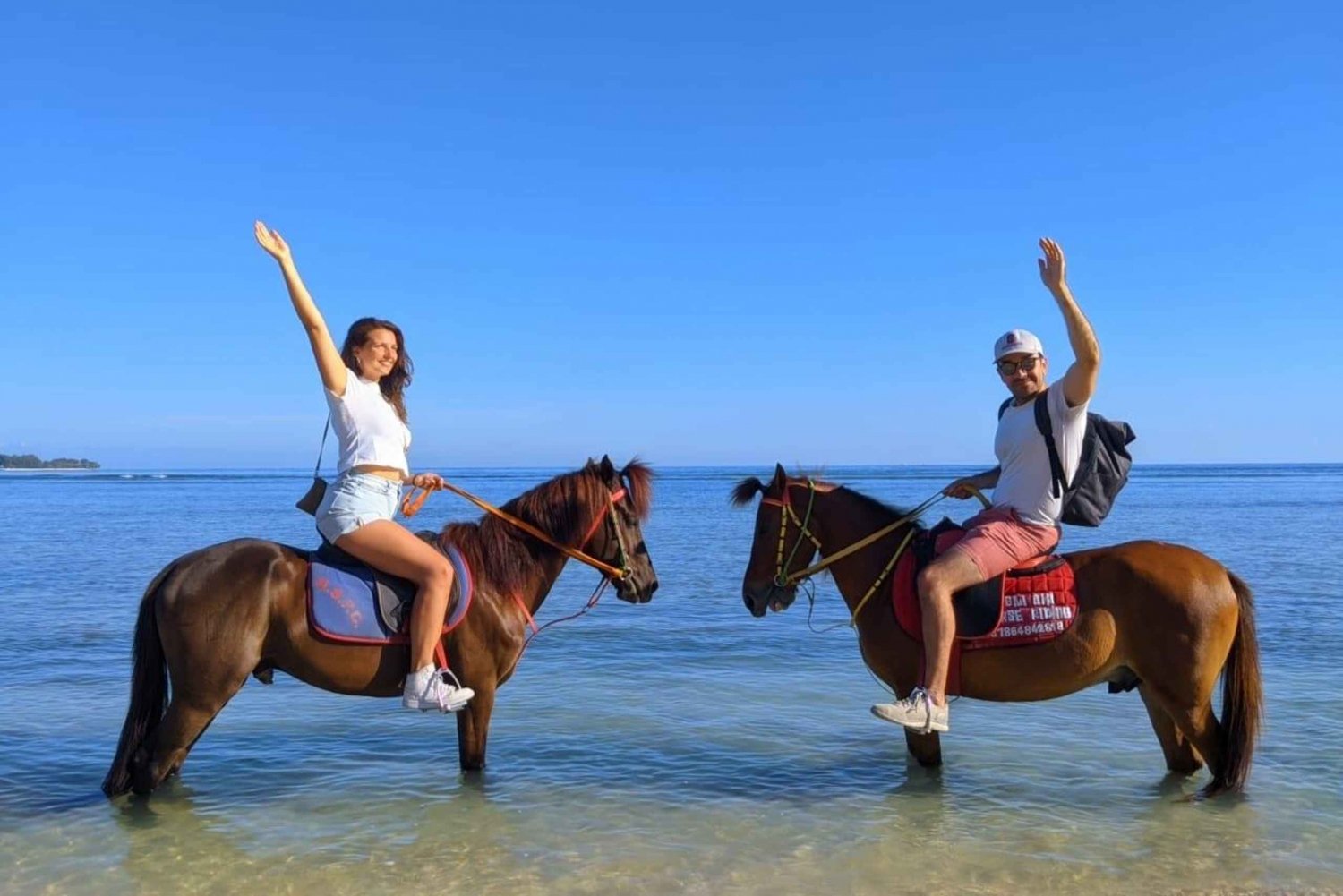 Gili Meno : Stable Beach Ridning på stranden