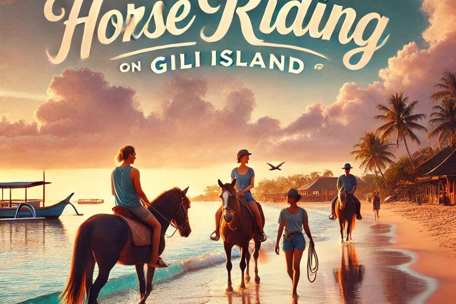 Gili Trawangan: Paseo a caballo por la playa al atardecer❤️