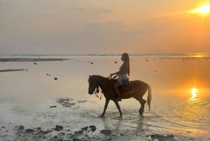 Paardrijden op het strand in Gili Eilanden