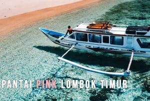 Lombok : Excursión de un día en velero a 3 Pink Beach y 3 Gili