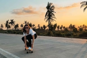 Lombok: Lektion i surf-skateboarding med udsigt til solnedgang