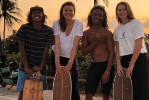 Lombok: Surf Skateboarding Lesson with Sunset View