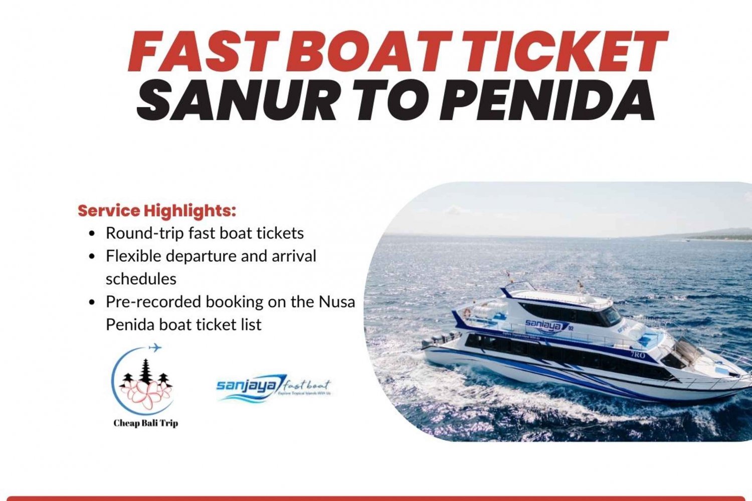 Nusa Penida: Ticket Fast Boat Sanur to Nusa Penida return