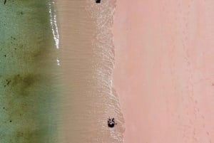 Privétour naar roze strand-zand eiland-gili petelu