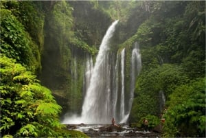 Посмотрите потрясающий вид на холм Селонг и водопад Тиу Келеп