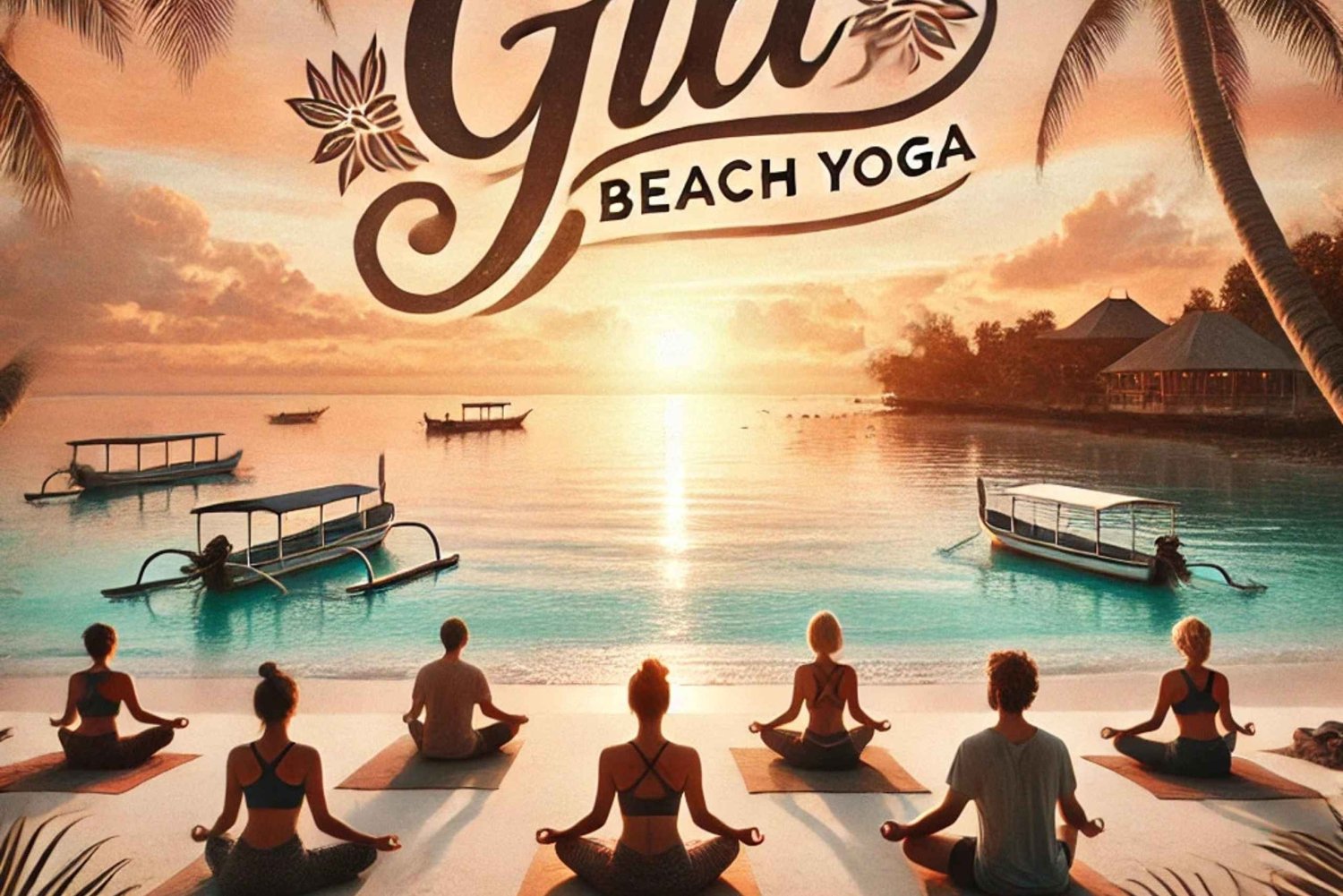 Gili Trawangan: Soloppgang- og solnedgangsyoga på stranden på Gili-øya