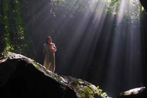 Ubud-fossen, risterrasse og Tirta Empul-tempelet