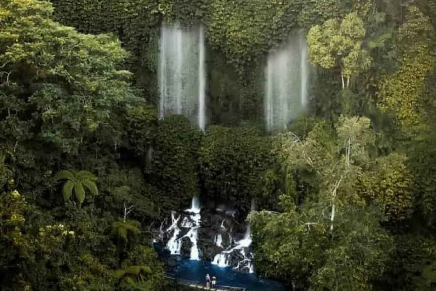 Wasserfall Benang Kelabu & Wandern auf dem Reisfeld