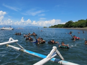 Children having fun in the water