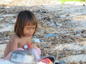Girl eating watermelon