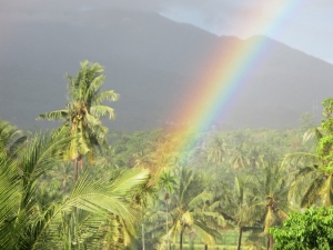 Rainbow over Rinjani