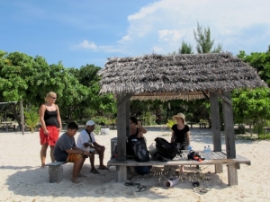 Relaxing in the berugaq