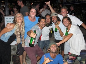 Tourists having a good time on Gili Trawangan