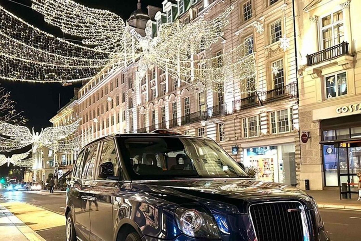 Kerstverlichtingstaxitour met ophaalservice vanaf je hotel