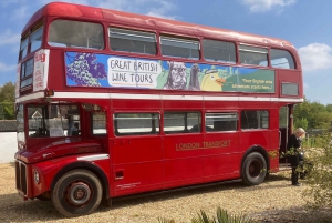 De Londres: Excursão de ônibus vintage com vinho e ingressos de trem de ida e volta