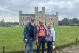 Castillo de Leeds, Canterbury y acantilados blancos de Dover en coche privado