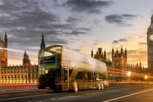 Londres: Comida de 4 platos en autobús de lujo