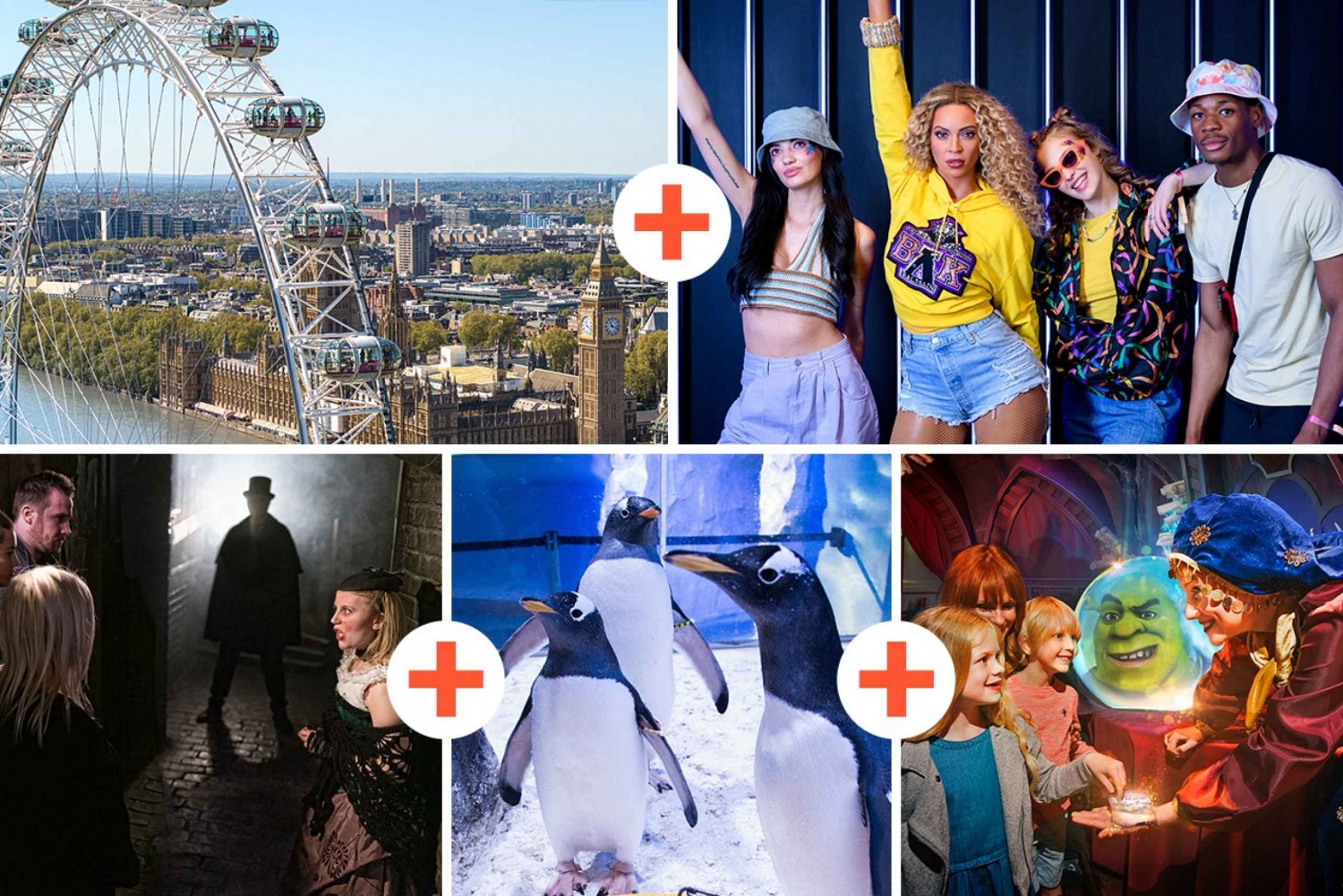 London: Pass för de 5 största sevärdheterna med Madame Tussauds