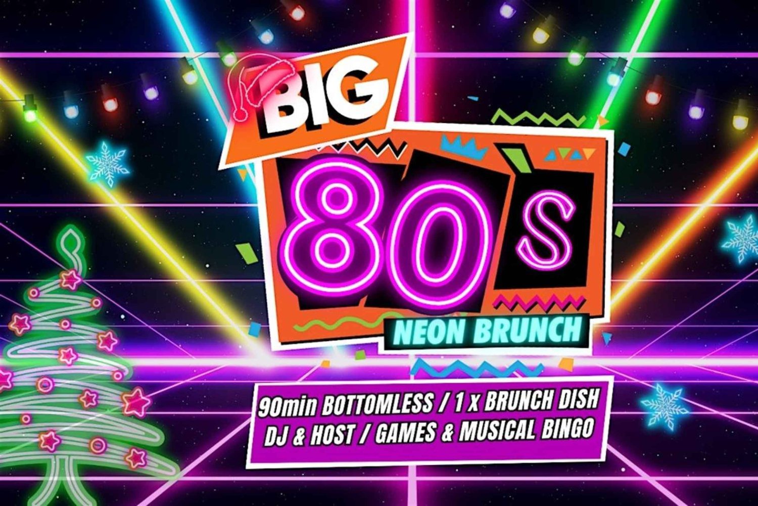 Лондон: Большой неоновый бранч в стиле 80-х