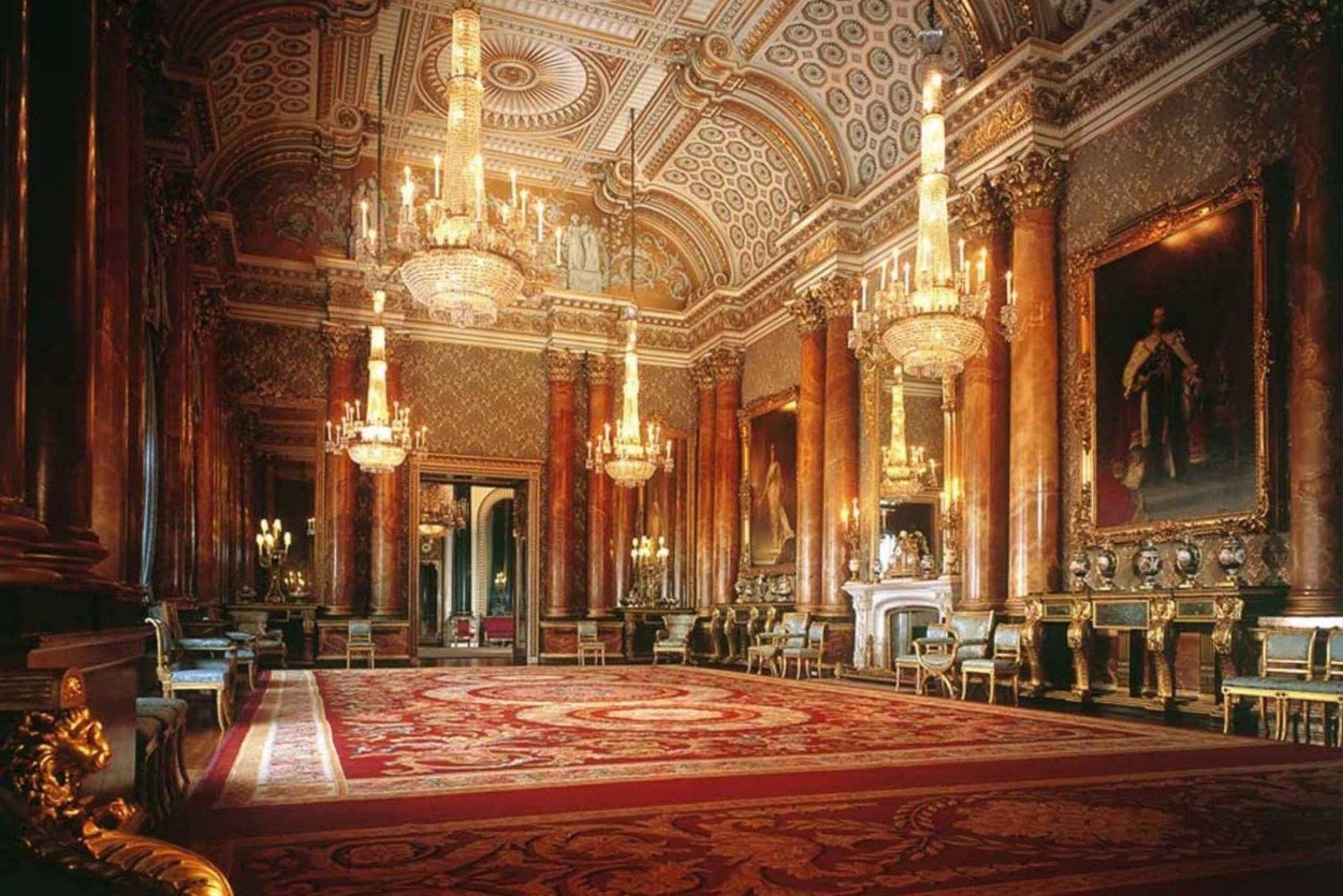 Londres : Buckingham Palace State Rooms avec visite en bus et en bateau