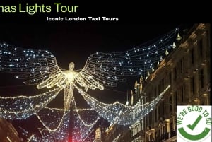London: Privat tur med julbelysning med ikonisk London-taxi