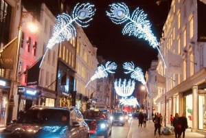 London: Privat tur med julbelysning med ikonisk London-taxi