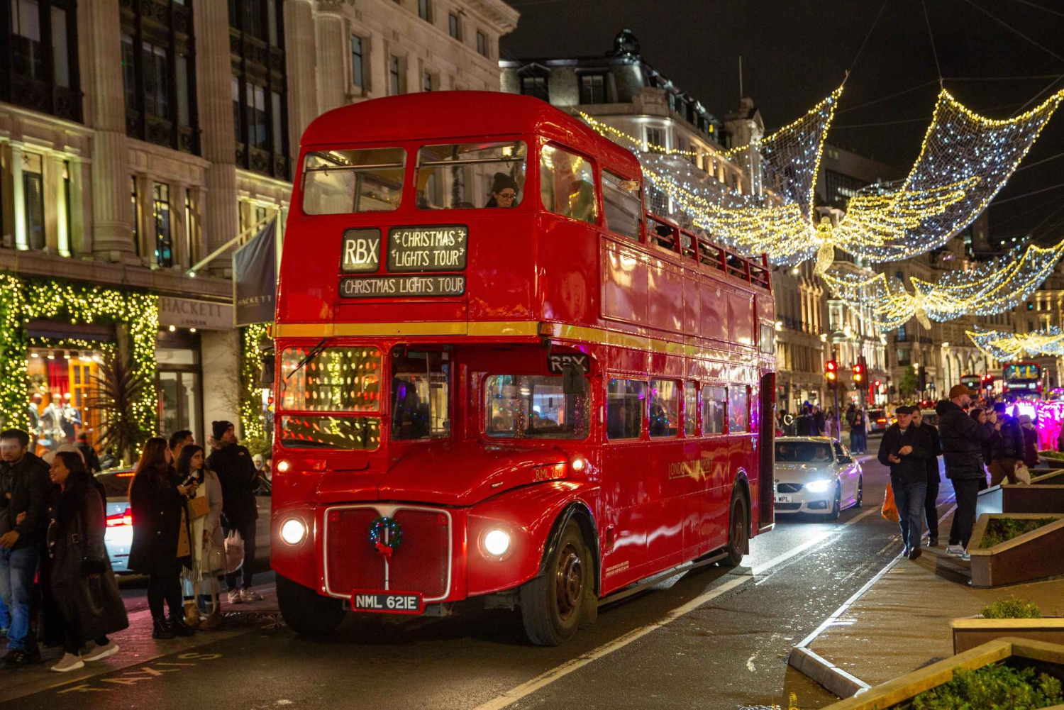 Londen: Kerstlichtjestour met een oude dubbeldekkerbus