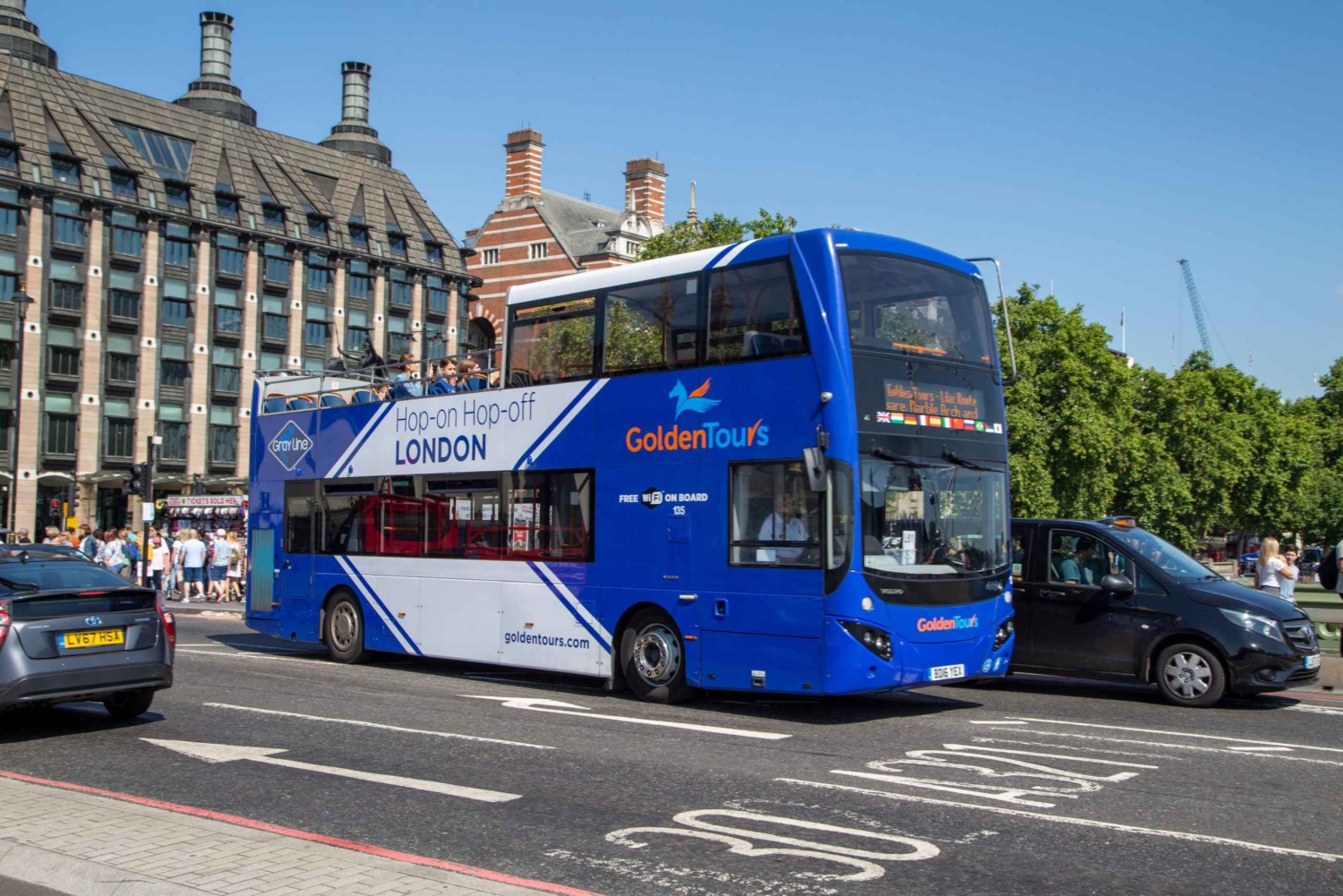 Londyn: Golden Tours Open-Top Hop-on Hop-off Sightseeing Bus