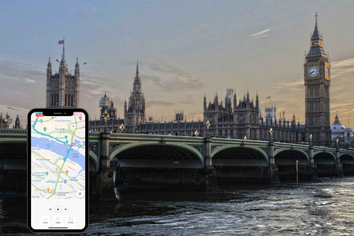 Londen: Highlights self-guided wandeltour met gids met mobiele app