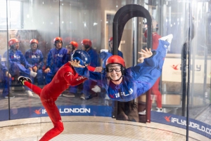 Londyn: Skoki spadochronowe iFLY w ramach biletu wstępu do O2