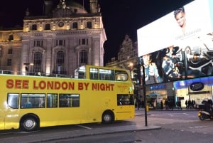 London: Kvällssightseeing med buss med öppet tak