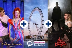 London: London Dungeon, London Eye og Madame Tussauds Combo