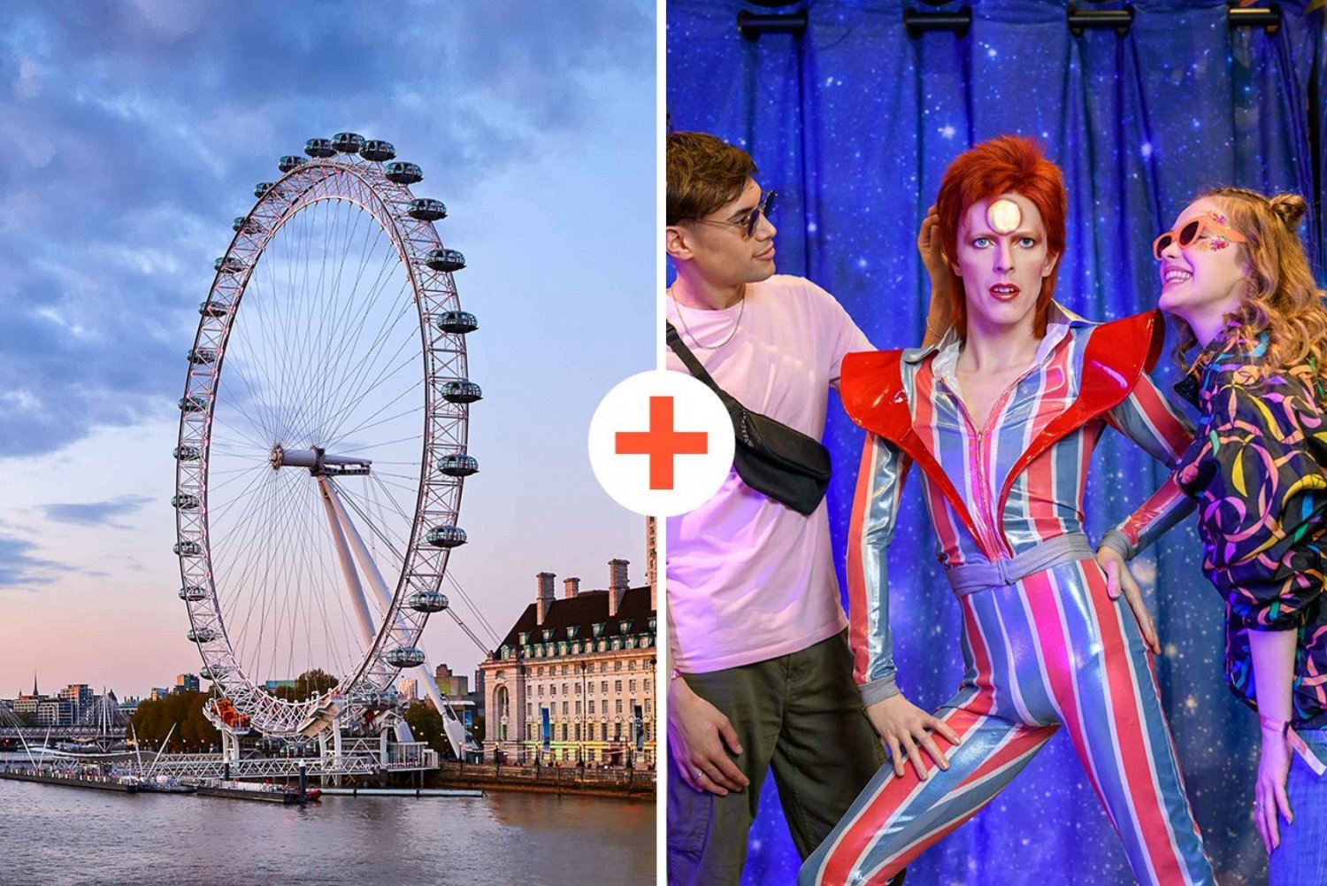 London: Kombibiljett London Eye och Madame Tussauds