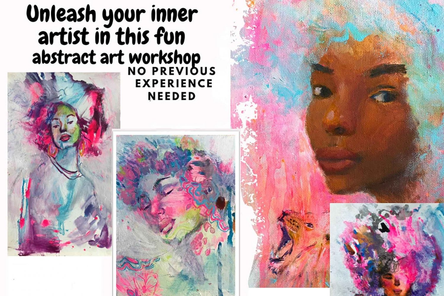 London: Paint and Sip Abstrakte Mixed Media Malerei Session