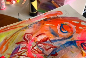 London: Paint and Sip Abstract Mixed Media Painting Session