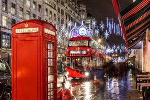 ロンドン：サンタバス・クリスマスライト・オープントップツアーをご覧ください