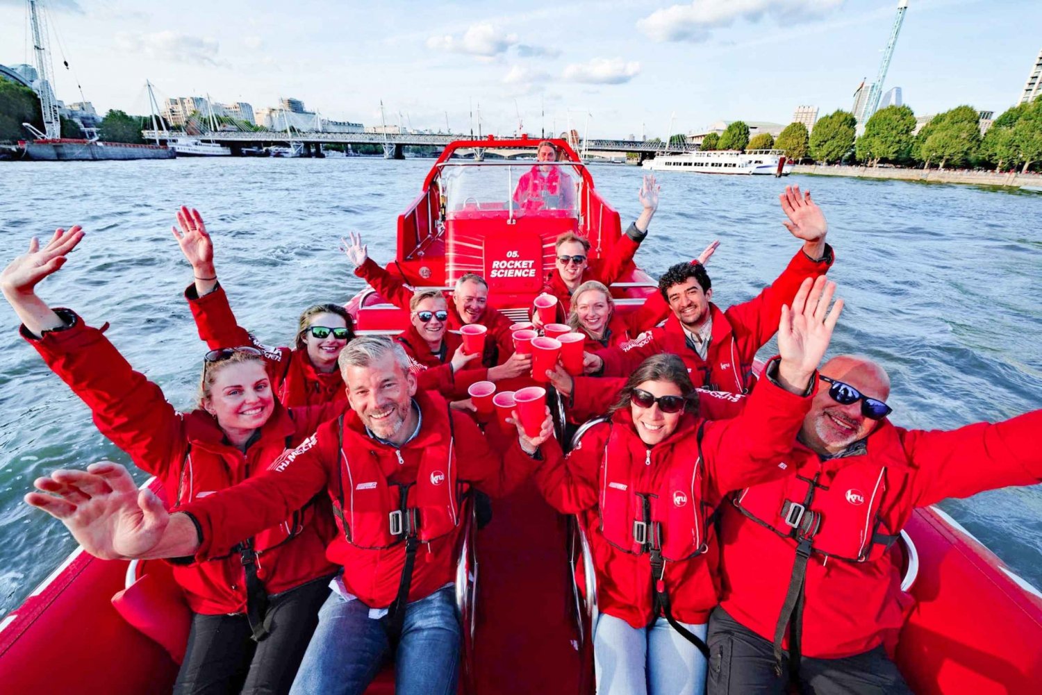 Londen: Thames Sunset Speedboat-ervaring met drankje