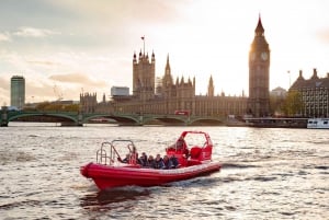 London: Thames Sunset Speedboat Experience mit Drink