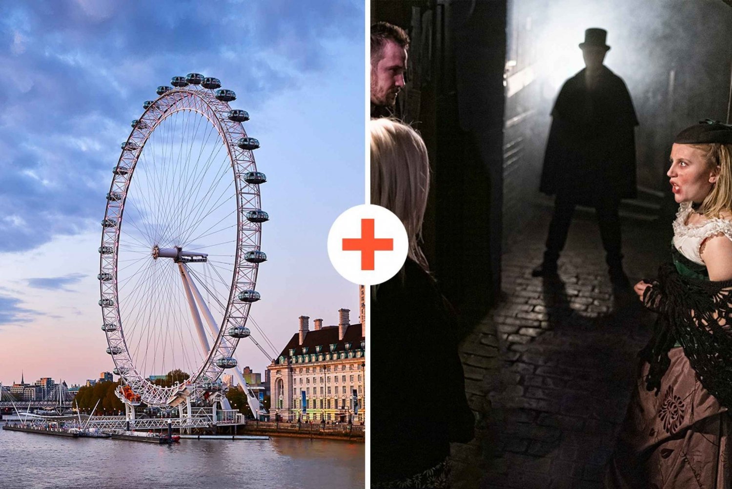 London: Kombinasjonsbillett til London Dungeon og London Eye
