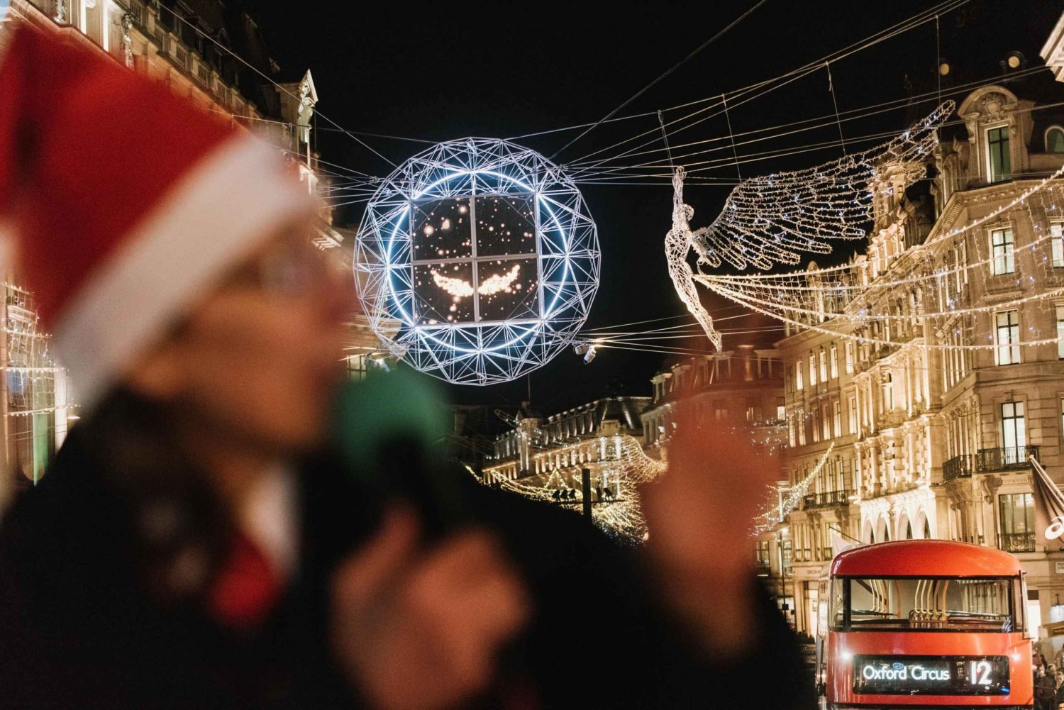 Londres : Tour des lumières de Noël en Tootbus