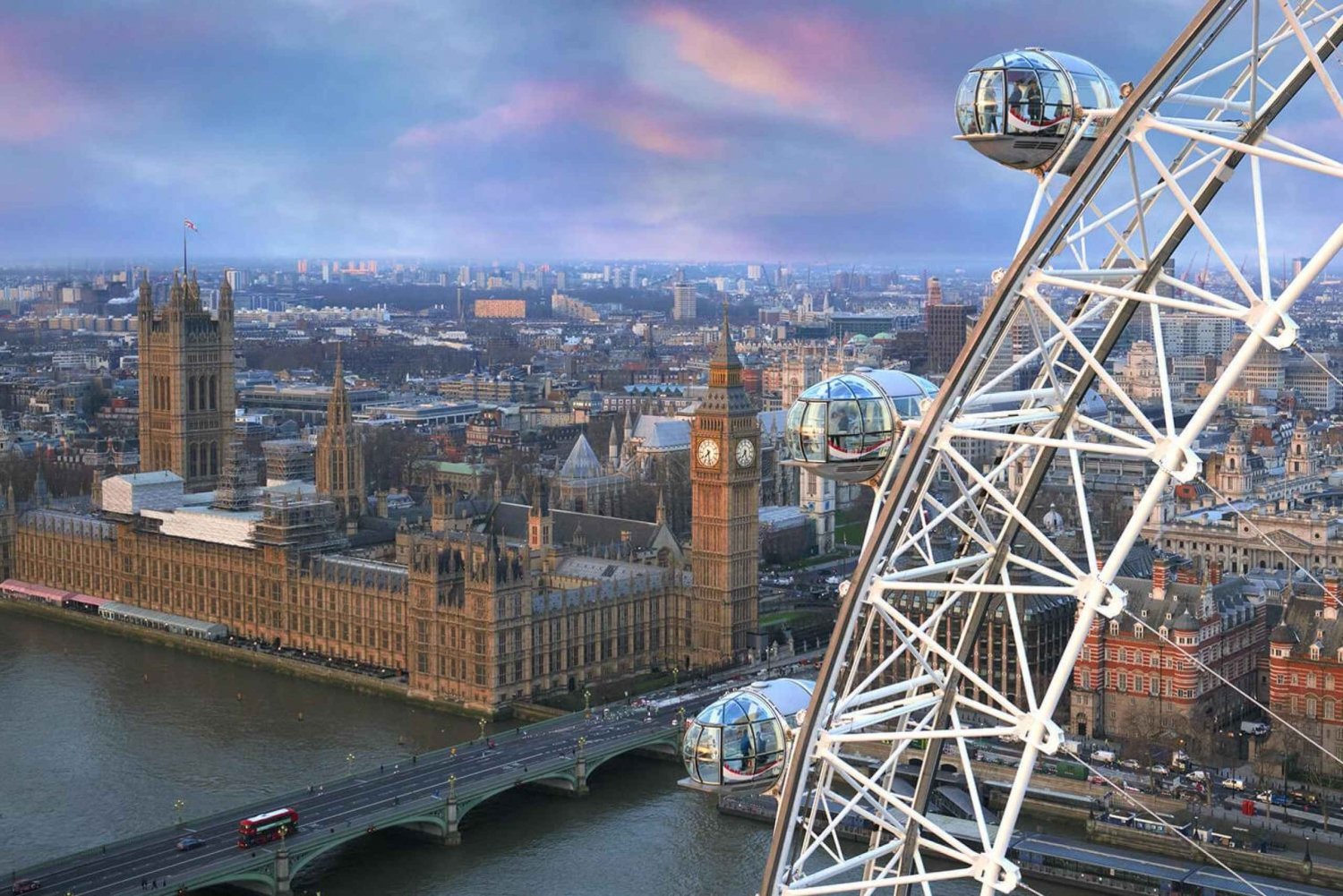 London: Gåtur til top 30-seværdigheder og tur i London Eye